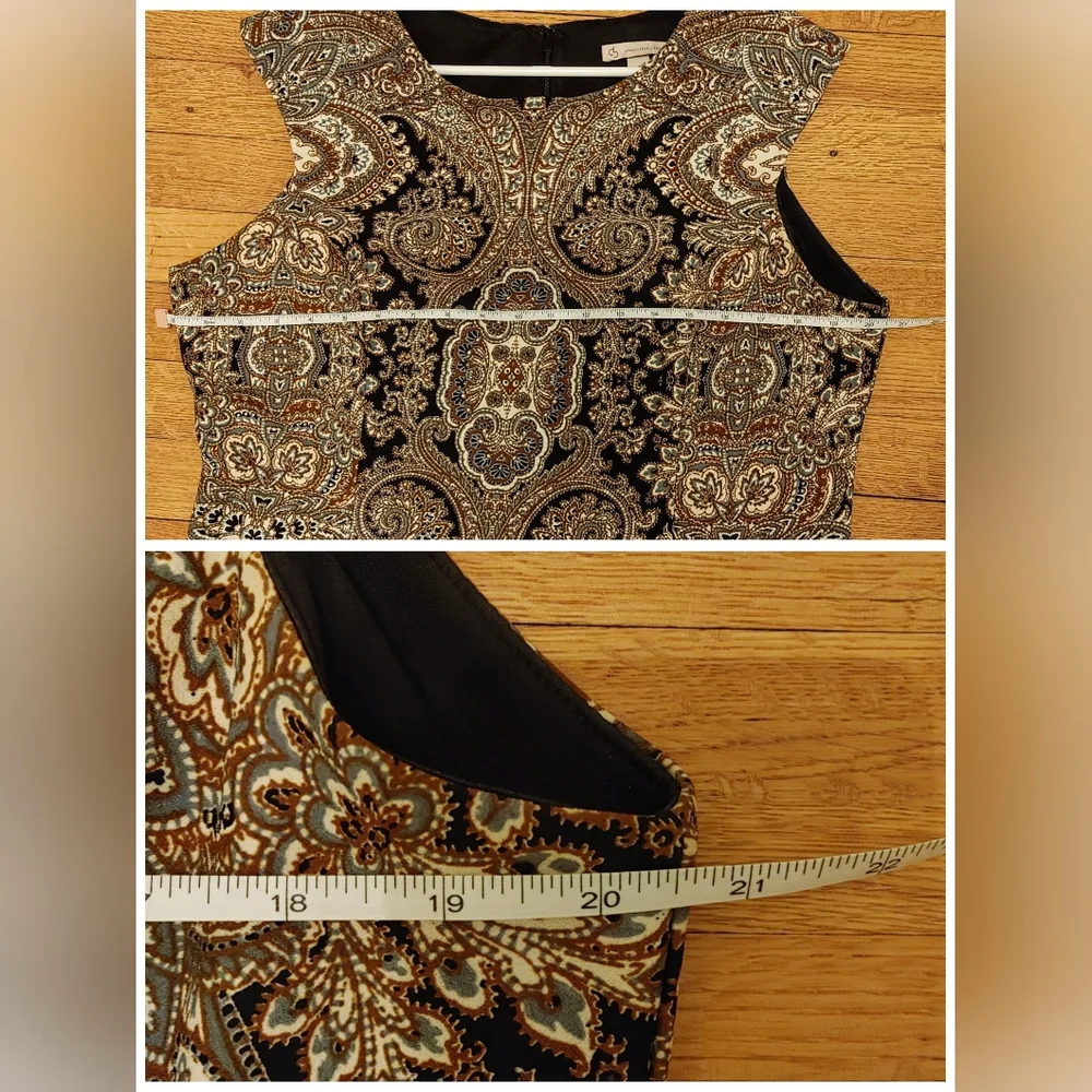 Elegant & Versatile, Dress Barn: Paisley Print Sleeveless Dress – Size 16 - Picture 5 of 7